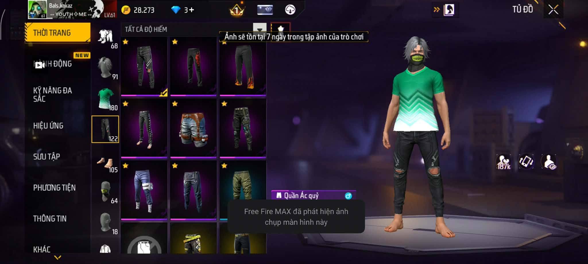 Ảnh 4 tài khoản Free Fire #FF212